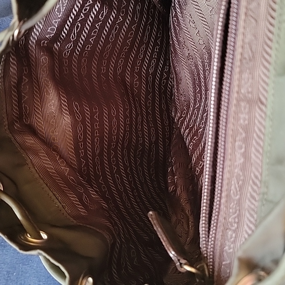 Authentic PRADA Olive Green Nylon & Leather Backpack - Picture 5 of 5